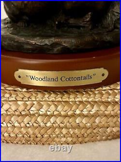 RARE Big Sky Carvers Woodland Cottontails Bronze StatueRabbits/Bunnies