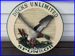 (RARE) Big sky carvers ducks Unlimited SPONSOR chapter sign