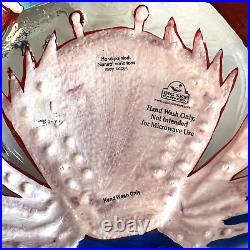 RARE CRAB Platter Iridescent Big Sky Carvers 9x12 Maryland Ocean Nautical