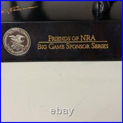 RARE FRIENDS OF NRA BIG GAME SERIES BUFFALO Cold cast Resin Sculpture Signed