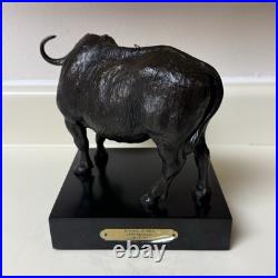 RARE FRIENDS OF NRA BIG GAME SERIES BUFFALO Cold cast Resin Sculpture Signed