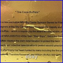 RARE FRIENDS OF NRA BIG GAME SERIES BUFFALO Cold cast Resin Sculpture Signed