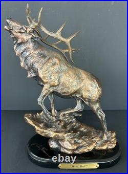RARE Marc Pierce Herd Bull Elk Sculpture Statue Big Sky Signature Collection