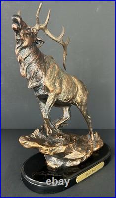 RARE Marc Pierce Herd Bull Elk Sculpture Statue Big Sky Signature Collection