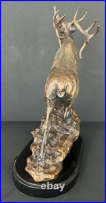 RARE Marc Pierce Herd Bull Elk Sculpture Statue Big Sky Signature Collection