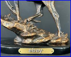 RARE Marc Pierce Herd Bull Elk Sculpture Statue Big Sky Signature Collection