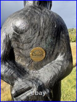 RARE Original BIG SKY CARVERS Wooden Carved Moose Jeff Flemings