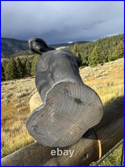 RARE Original BIG SKY CARVERS Wooden Carved Moose Jeff Flemings