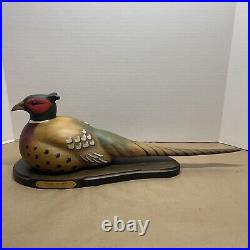 RARE Pheasants Forever Big Sky Carver pheasant hand painted Prairie Rooster