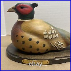 RARE Pheasants Forever Big Sky Carver pheasant hand painted Prairie Rooster