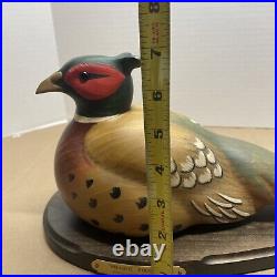 RARE Pheasants Forever Big Sky Carver pheasant hand painted Prairie Rooster