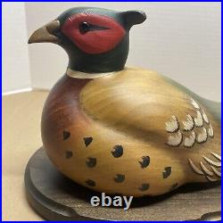 RARE Pheasants Forever Big Sky Carver pheasant hand painted Prairie Rooster