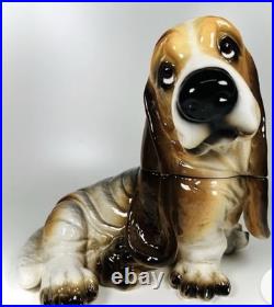RARE Vintage Big Sky Carvers Canine BASSET HOUND Dog Cookie Jar Phyllis Driscoll