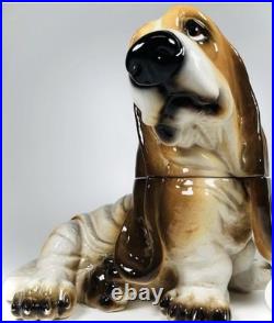 RARE Vintage Big Sky Carvers Canine BASSET HOUND Dog Cookie Jar Phyllis Driscoll