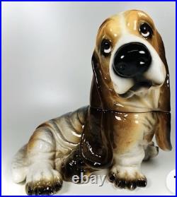 RARE Vintage Big Sky Carvers Canine BASSET HOUND Dog Cookie Jar Phyllis Driscoll
