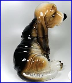 RARE Vintage Big Sky Carvers Canine BASSET HOUND Dog Cookie Jar Phyllis Driscoll