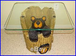 RARE and Vintage Big Sky Carvers Ruthie Bear Table Log Cabin LOCAL PICKUP ONLY