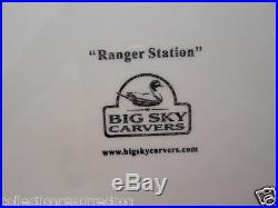 Retired Big Sky Carvers Extremely Rare Ranger Station Large Cookie Jar Canister
