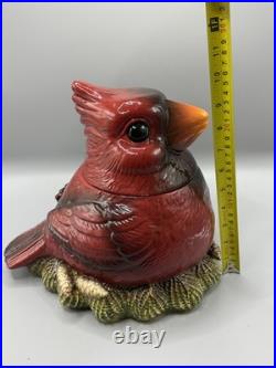 RETIRED FAT CARDINAL COOKIE JAR Phyllis Driscoll BIG SKY CARVERS Red Bird