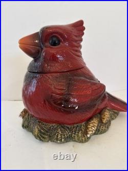 RETIRED FAT CARDINAL COOKIE JAR Phyllis Driscoll BIG SKY CARVERS Red Bird
