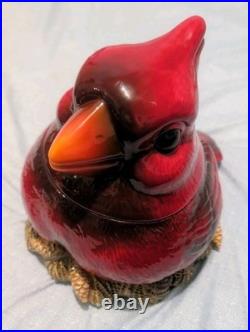 RETIRED FAT CARDINAL COOKIE JAR Phyllis Driscoll BIG SKY CARVERS Red Bird