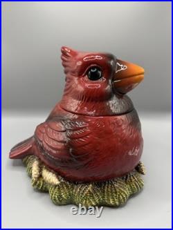 RETIRED FAT CARDINAL COOKIE JAR Phyllis Driscoll BIG SKY CARVERS Red Bird