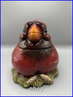 RETIRED FAT CARDINAL COOKIE JAR Phyllis Driscoll BIG SKY CARVERS Red Bird