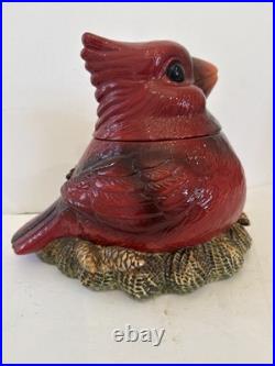 RETIRED FAT CARDINAL COOKIE JAR Phyllis Driscoll BIG SKY CARVERS Red Bird