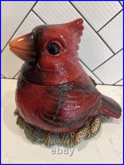 RETIRED FAT CARDINAL COOKIE JAR Phyllis Driscoll BIG SKY CARVERS Red Bird