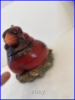 RETIRED FAT CARDINAL COOKIE JAR Phyllis Driscoll BIG SKY CARVERS Red Bird