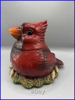 RETIRED FAT CARDINAL COOKIE JAR Phyllis Driscoll BIG SKY CARVERS Red Bird