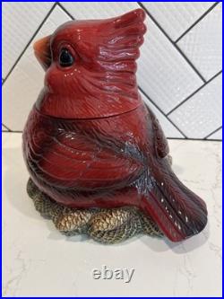 RETIRED FAT CARDINAL COOKIE JAR Phyllis Driscoll BIG SKY CARVERS Red Bird