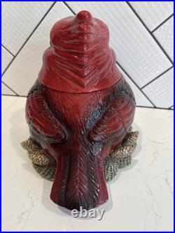 RETIRED FAT CARDINAL COOKIE JAR Phyllis Driscoll BIG SKY CARVERS Red Bird
