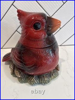 RETIRED FAT CARDINAL COOKIE JAR Phyllis Driscoll BIG SKY CARVERS Red Bird