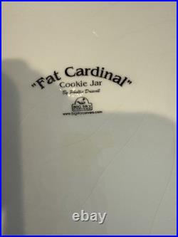 RETIRED FAT CARDINAL COOKIE JAR Phyllis Driscoll BIG SKY CARVERS Red Bird