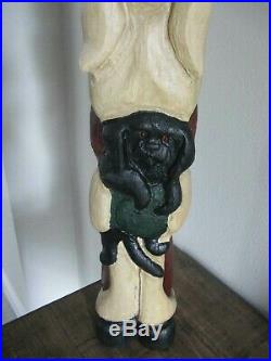 Rare 1996 Big Sky Carvers by Jeff Fleming Santa WithPuppy 25 Tall