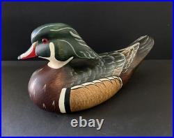 Rare 2002 Big Sky Carvers Decoy Wood Duck Signed by Linda Williams #8/12