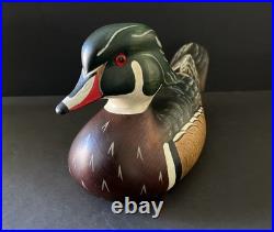 Rare 2002 Big Sky Carvers Decoy Wood Duck Signed by Linda Williams #8/12