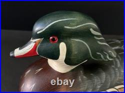 Rare 2002 Big Sky Carvers Decoy Wood Duck Signed by Linda Williams #8/12