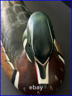 Rare 2002 Big Sky Carvers Decoy Wood Duck Signed by Linda Williams #8/12