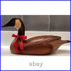 Rare Abercrombie & Fitch Wooden Duck Goose Craig Fellows Big Sky Carvers VTG