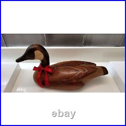 Rare Abercrombie & Fitch Wooden Duck Goose Craig Fellows Big Sky Carvers VTG