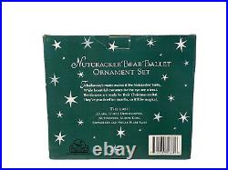 Rare BearFoots By Jeff Fleming Nutcracker Bear Ballet Ornament Set Of 6 Stamped