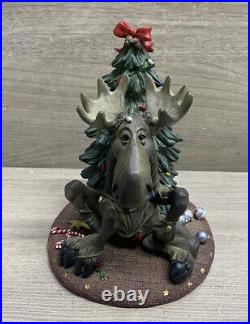 Rare Bearfoots Mountain Moose Christmas Tree Big Sky Carvers 2000 7 HTF