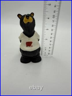 Rare Bearfoots Wisconsin Collegiate Collection Big Skies Carvers Figurine