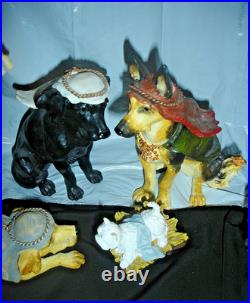 Rare Big Sky Carvers 9-pc Canine or Dogtivity Nativity Set! 