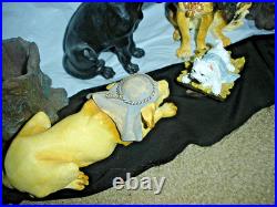 Rare Big Sky Carvers 9-pc Canine or Dogtivity Nativity Set! 