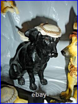 Rare Big Sky Carvers 9-pc Canine or Dogtivity Nativity Set! 