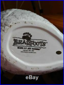 Rare Big Sky Carvers Jeff Fleming Bearfoots Beehive Black Bear Bee Cookie Jar