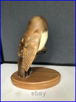 Rare Big Sky Carvers Ken Off White Owl Bird Wood Sculpture 152/1250